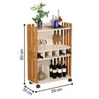 Aparador Com Adega E 2 Prateleiras Nancy Pérola Nature