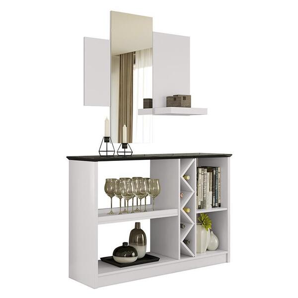 Aparador Com Adega E Espelho Isis - Pr Móveis