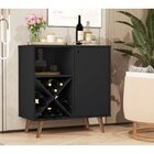 Aparador Com Adega E Pés Palito 4117 Preto