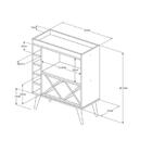 Aparador Com Adega Estilo Retrô Chateau Preto Nature