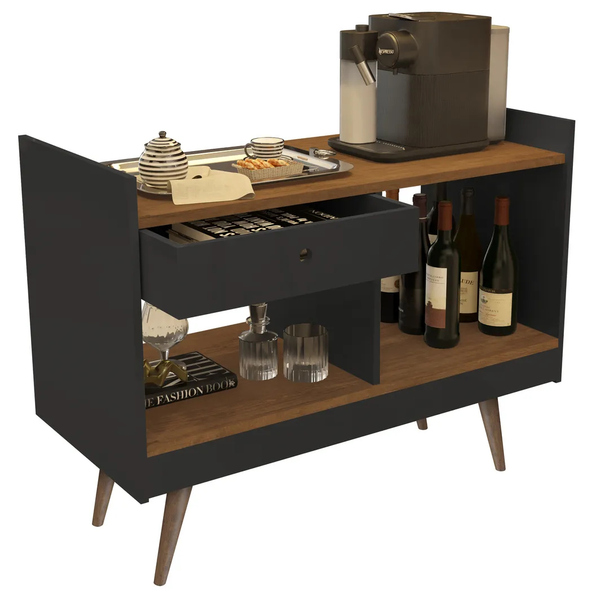 Aparador Com Adega Retrô 4064 - 4064 Pto/nature