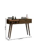 Aparador Com Bandeja Retrô Linus Nogal - Edn Móveis