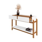 Aparador Com Duas Gavetas Lizz Branco/cedro