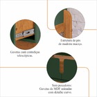 Aparador Com Duas Gavetas Lizz Verde Oliva/cedro