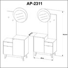 Aparador Com Espelho E Gancho 2 Portas E 1 Gavetas Ap Espress