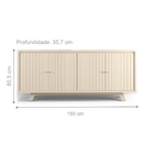 Aparador Com Frisos Winston Creme