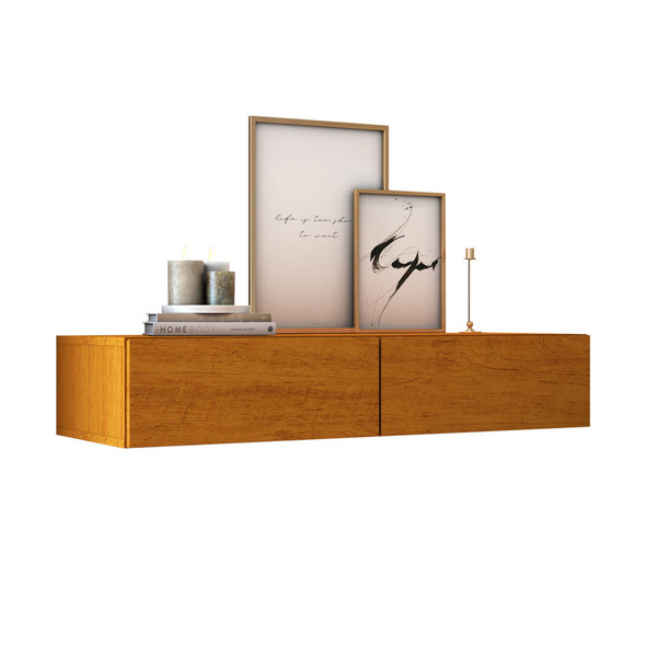 Aparador Com Gaveta Buffet Pequeno 90cm Suspenso De Parede Na