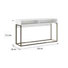 Aparador Com Nicho Branco E Tubo Ouro Velho Carraro