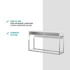 Aparador Com Nicho Branco Fosco E Tubos Cromados Carraro