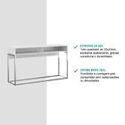 Aparador Com Nicho Branco Fosco E Tubos Cromados Carraro