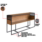 Aparador Com Nicho New Hanover E Preto 160 Cm - D'rossi