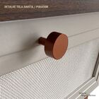 Aparador Com Pé De Ferro Iron 136cm Imbuia/bege/cobre - Vizza