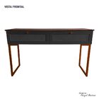 Aparador Com Pé De Ferro Iron 136cm Imbuia/preto/cobre - Vizz