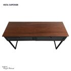 Aparador Com Pé De Ferro Iron 136cm Imbuia/preto - Vizzato -