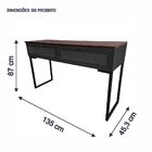 Aparador Com Pé De Ferro Iron 136cm Imbuia/preto - Vizzato -