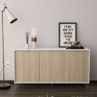 Aparador Com Pés De Metal 3 Portas 3 Prateleiras Montreal Bra