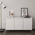 Aparador Com Pés De Metal 3 Portas 3 Prateleiras Montreal Bra