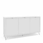 Aparador Com Pés De Metal 3 Portas 3 Prateleiras Montreal Bra