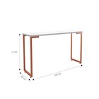 Aparador Com Pés Em Metal Porto Espresso Móveis Branco/cobre