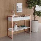 Aparador Com Prateleira Dexter Branco Cobre