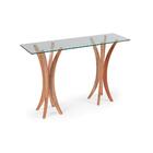 Aparador Com Tampo De Vidro - Natural