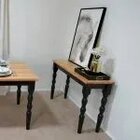 Aparador Com Vidro 120cm Madeira Maciça Pés Torneados Gardêni