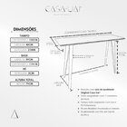 Aparador Com Vidro 120x40cm Slim Branco