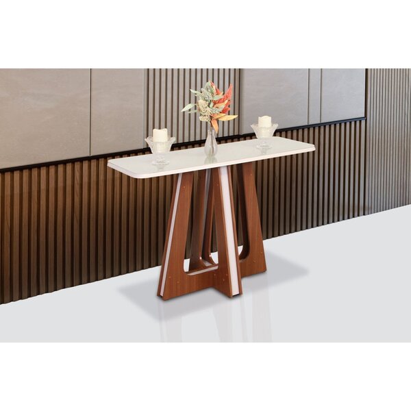 Aparador Com Vidro Vitória Naturalle/off White