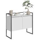 Aparador Compacto Metalic Branco Preto