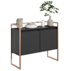 Aparador Compacto Metalic Preto Cobre