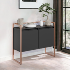 Aparador Compacto Metalic Preto Cobre