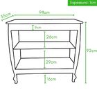 Aparador Console 94cm De Madeira Eucalipto Rústico Marrom