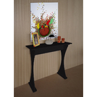 Aparador Console Tempo Para Hall Sala Quarto Preto Laqueado