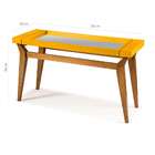 Aparador Crystal Nogal E Amarelo