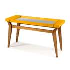 Aparador Crystal Nogal E Amarelo