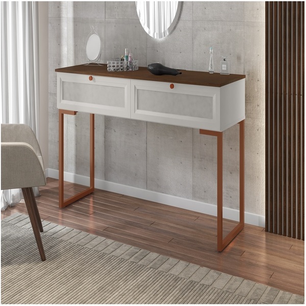 Aparador Curitiba Beige Imbúia Cobre Bnn Decor