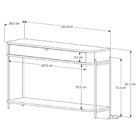 Aparador Curvo 1 Gaveta Com Vidro 121cm Pés E Puxador Em Meta