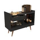 Aparador Dallas Preto Com Gaveta