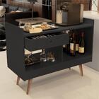 Aparador Dallas Preto Com Gaveta