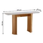 Aparador Dara 135cm Com Pés Ripados E Tampo Com Vidro