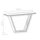 Aparador David Com Tampo De Vidro E Espelho Branco