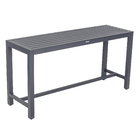 Aparador de Alumínio Turin 80x50x160cm Cinza Chumbo Portinaty