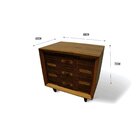 Aparador De Cabeceira Jabuti 80 X 60 X 72cm Lamina Natural Fr