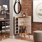 Aparador De Canto Sala Com Adega Bar Retrô Pés Palito Malbec