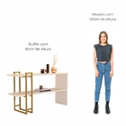 Aparador De Entrada Sintra Babus - Perola / Dourado