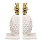 Aparador De Livros Abacaxi Branco E Dourado 08197 Mart