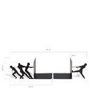 Aparador De Livros Decorativo Cabo De Guerra Em Aço Preto Sup