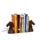 Aparador De Livros Em Madeira Cavalo Xadrez Suporte Jogos Bib