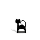 Aparador De Livros Gato Preto