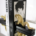 Aparador De Livros Serpente Em Poliresina Dourado M02 - D'ros